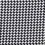Tissu Planète Vasarely escalier noir et blanc, plus de tissus sur https://www.tissus-etc.fr/