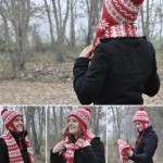 Un joli bonnet jacquard, demandez des informations au Trio au 08 20 20 07 34 ou par e-mail à perenoel@ladroguerie.com