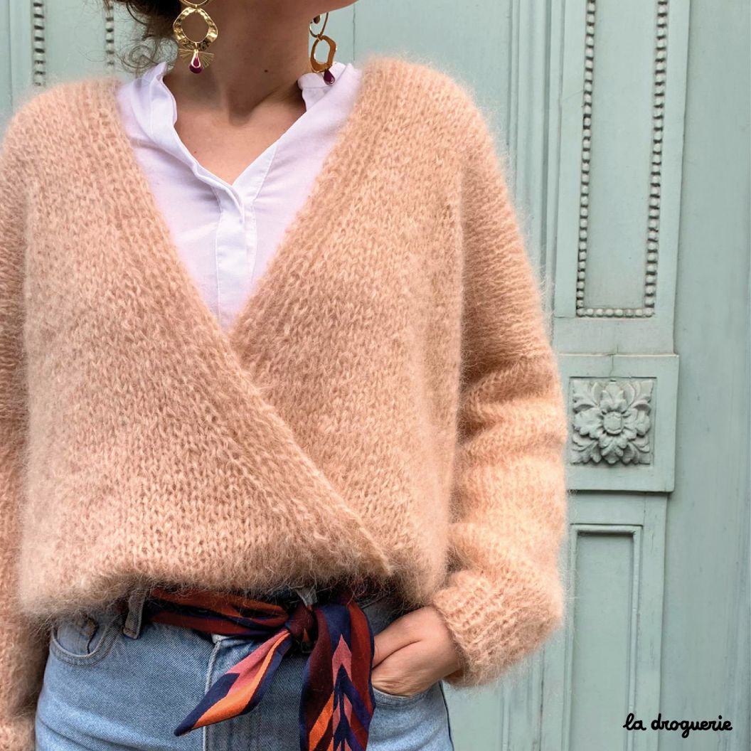 gilet cache coeur mohair